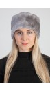 Grey sapphire mink fur hat - Created with mink fur remnants